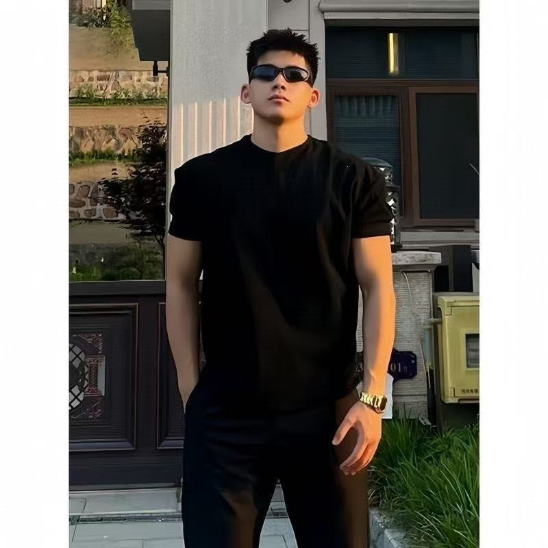 Men’s Slim Fit Muscle T-Shirt – Summer Sports Stretch Wear