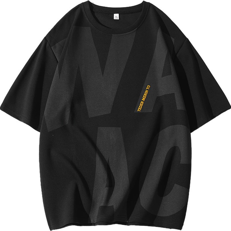 Men’s Printed Ice Silk T-Shirt – Casual Summer Wear