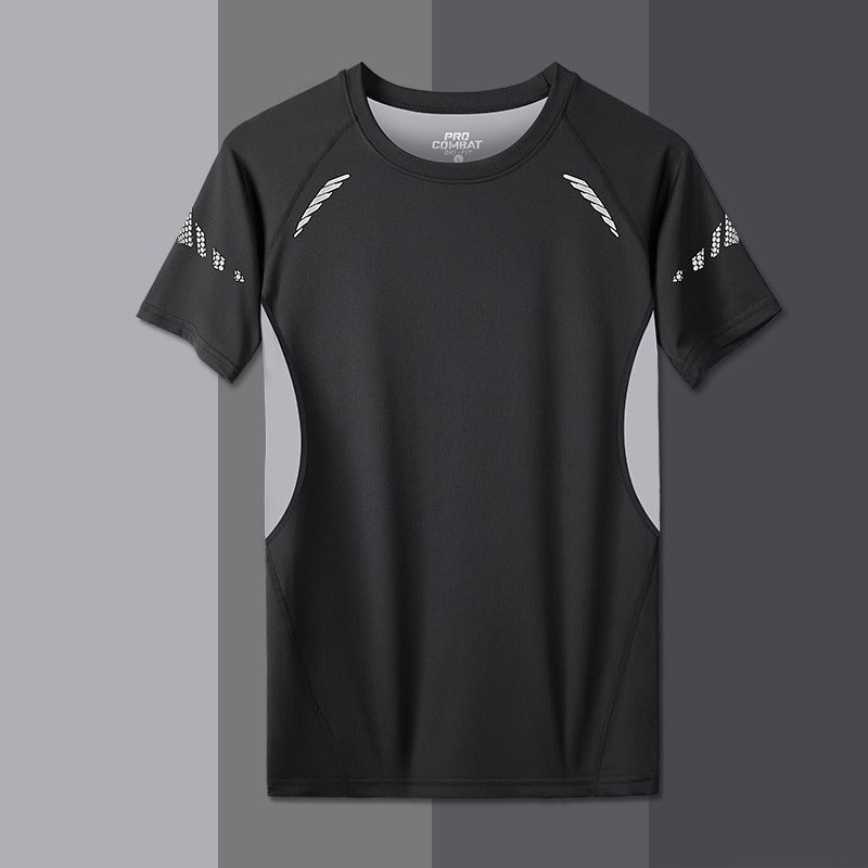 Men’s Ice Silk Tight T-Shirt – Sports Training Wear