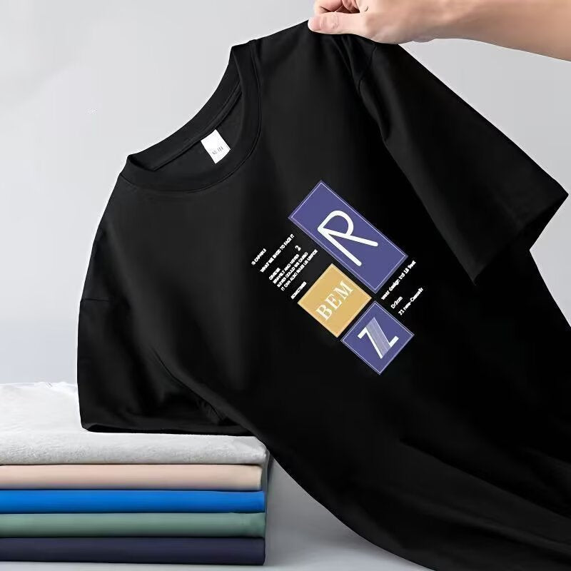 Men’s Korean Loose Printed T-Shirt – Summer Couple Wear
