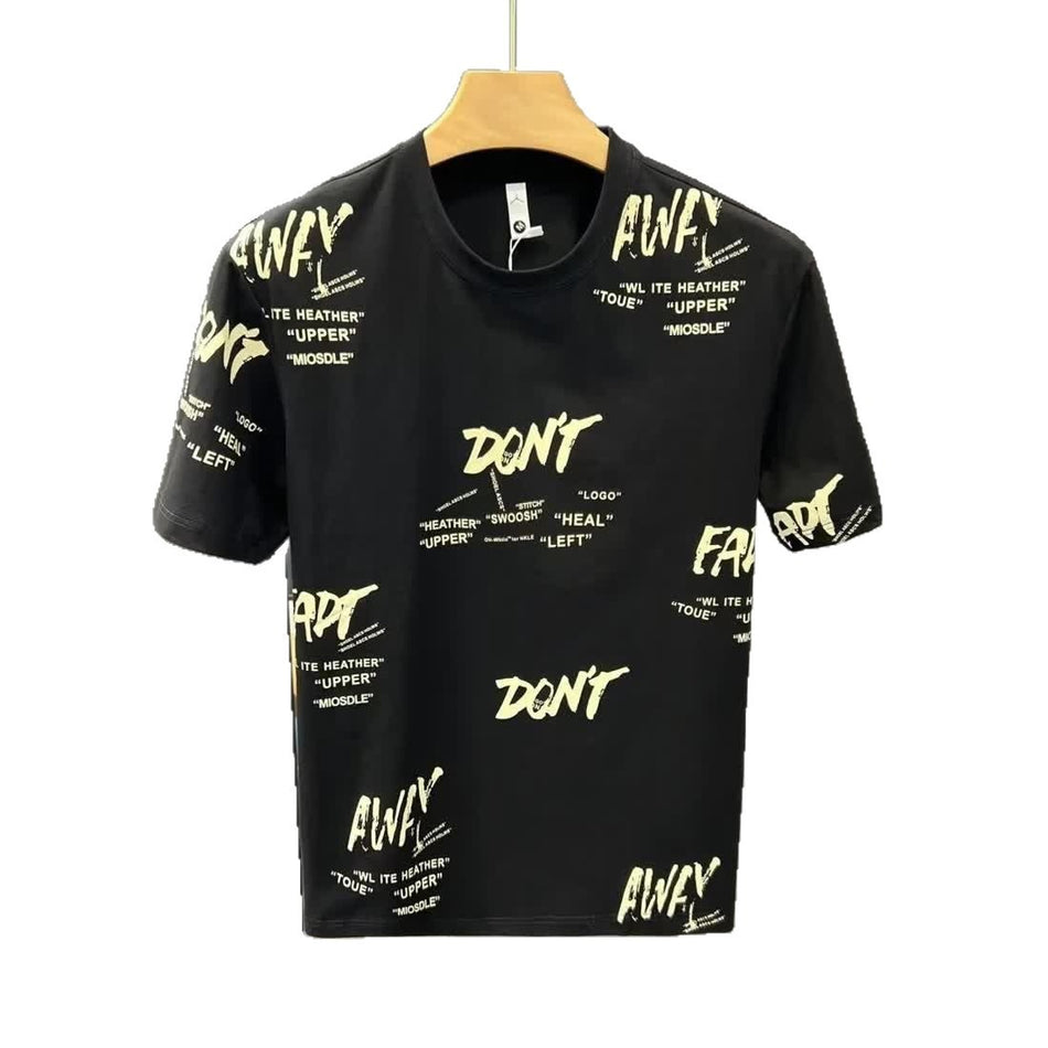 Men’s Cartoon Loose T-Shirt – Hong Kong Style 2026