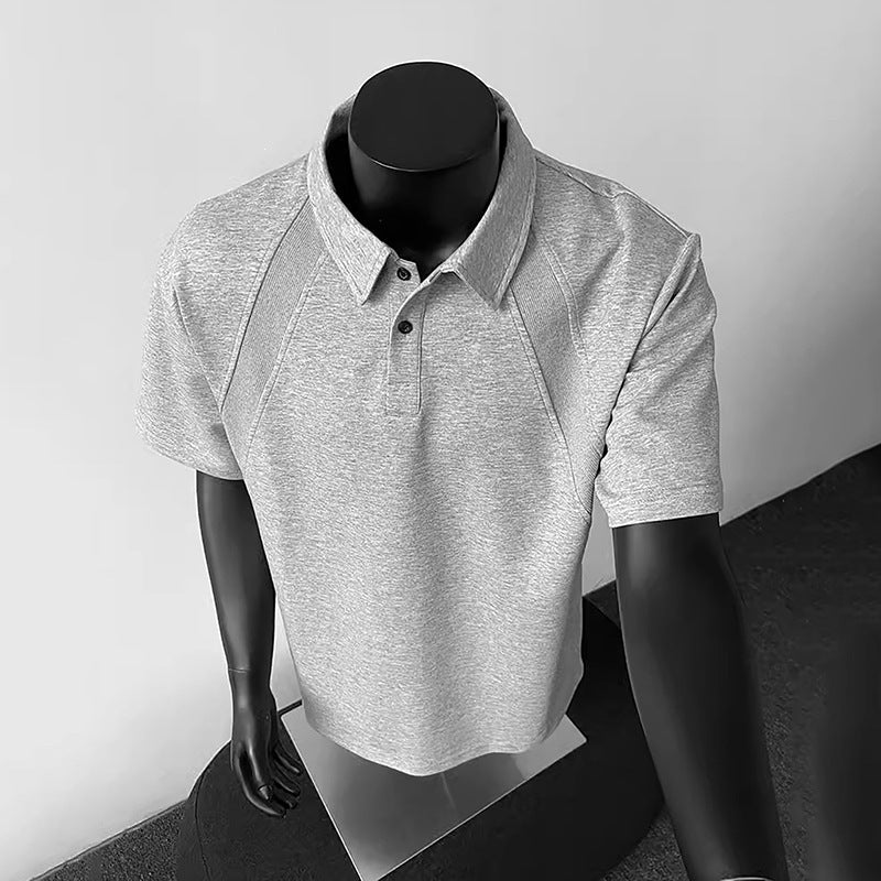 The Core-Deconstruct – American "Boxy-Fit" Lapel Polo & High-Grade Summer Top