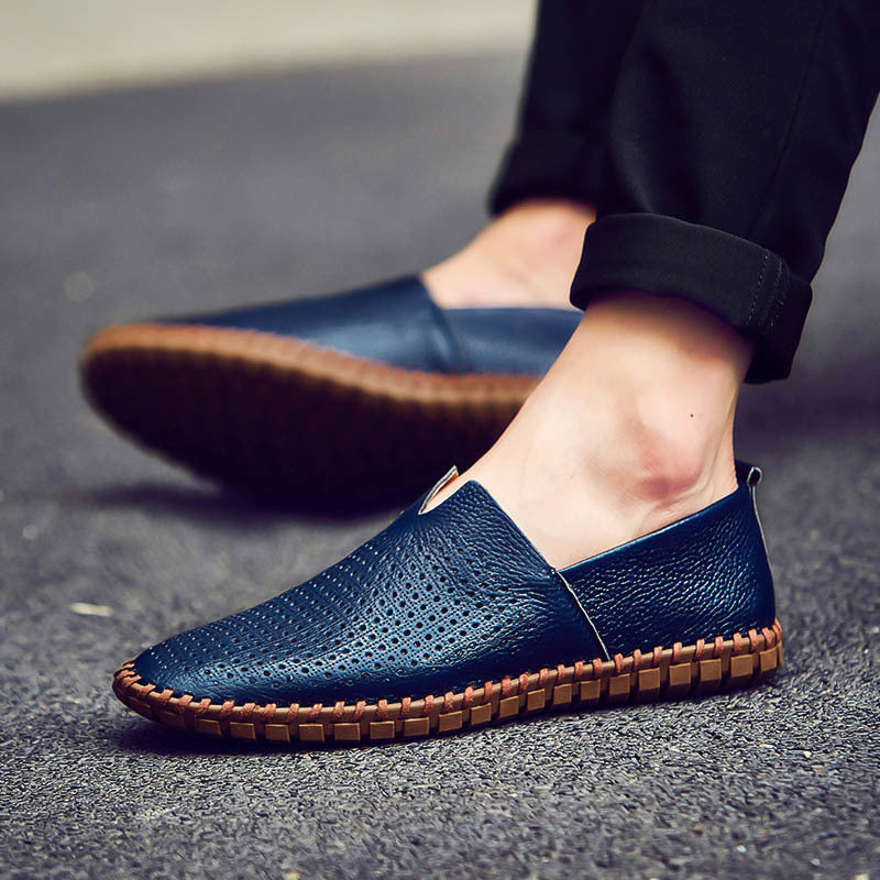 The Global-Elite – Men’s Large Size First-Layer Leather "Breathable" Loafer