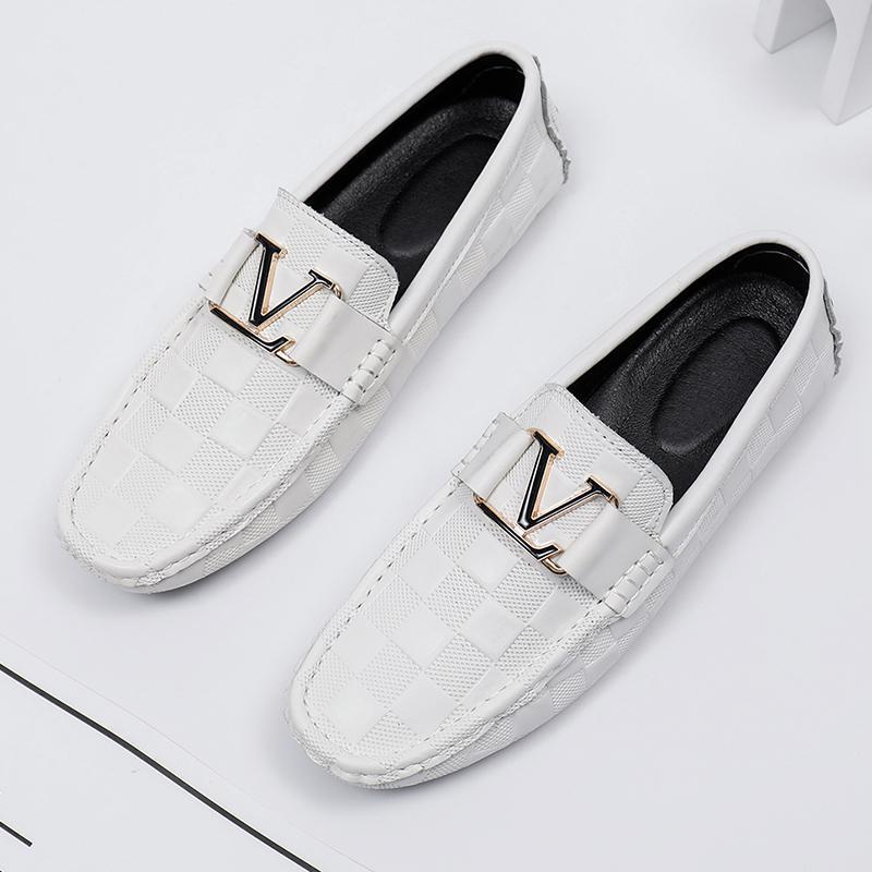 The Executive-Grid – Plaid Cowhide Cross-Border Business Casual Driving Shoes