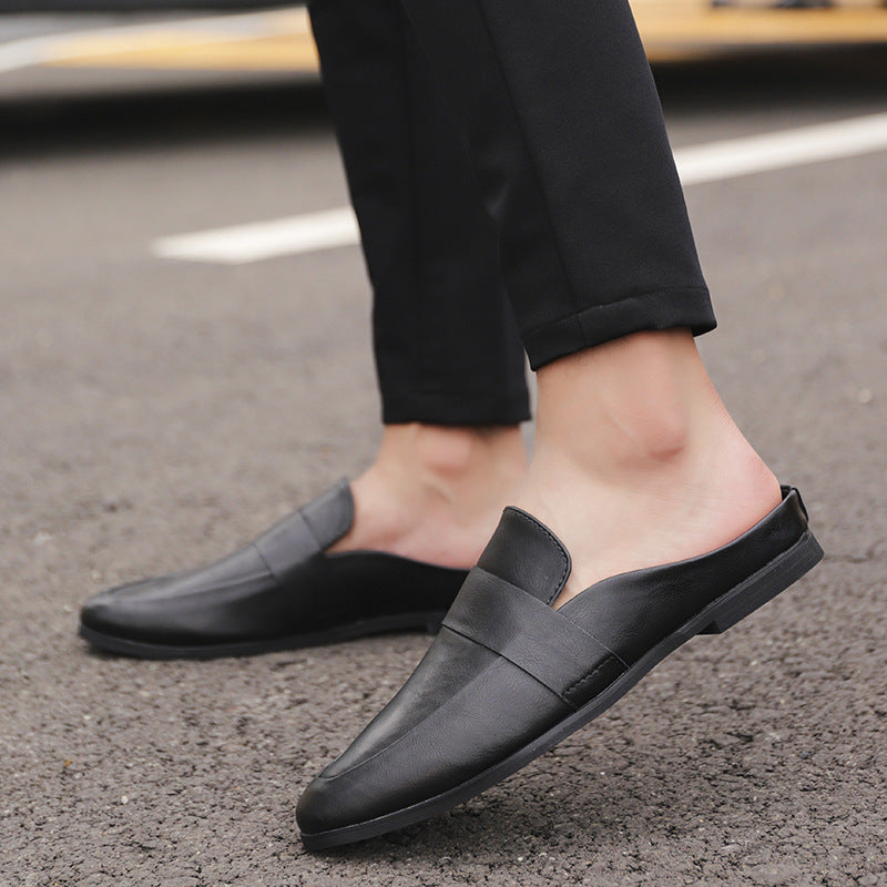 The Urban-Glide – Men’s Heelless "Half-Slipper" Leather Loafers