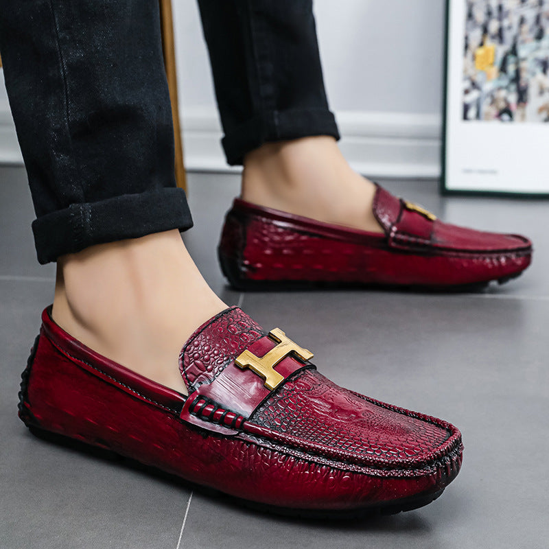 The Apex-Croco – Spring Edition "Tods-Style" Crocodile Pattern Driving Loafers