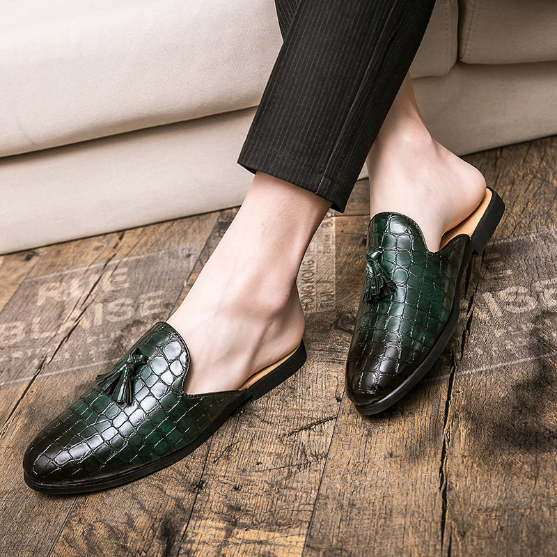 The Sharp-Edge – Men’s Pointed "Heel-Free" Executive Half-Slippers