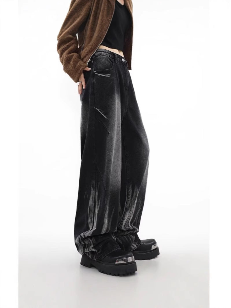 Men’s Tie-Dye Wide-Leg Jeans – Vintage Street Style