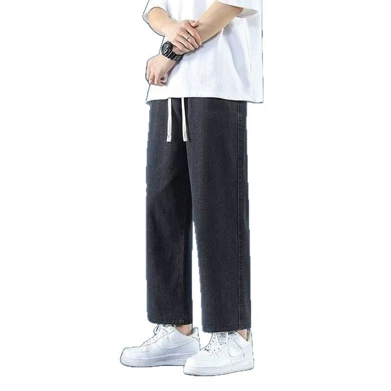 Men’s Summer Cropped Wide-Leg Jeans – Lightweight Style