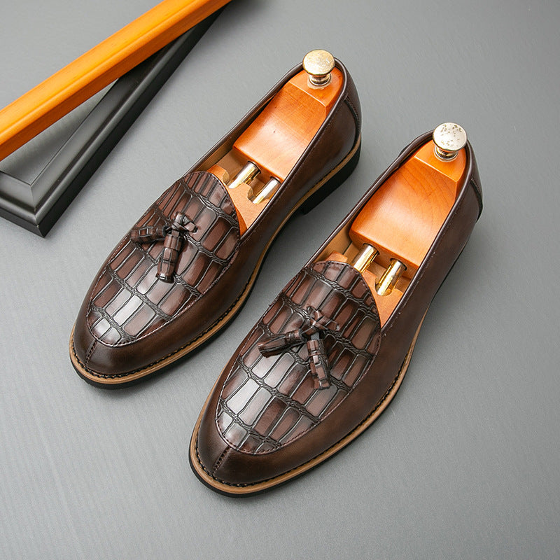 The Regent-Gala – Cross-Border Tassel Loafers | Embossed British Series