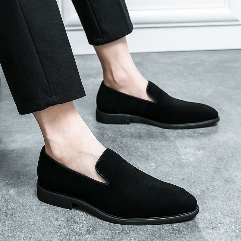The Crimson-Edge – Amazon Edition Pointed Loafers | Frosted Leather "Red Sole" British Series