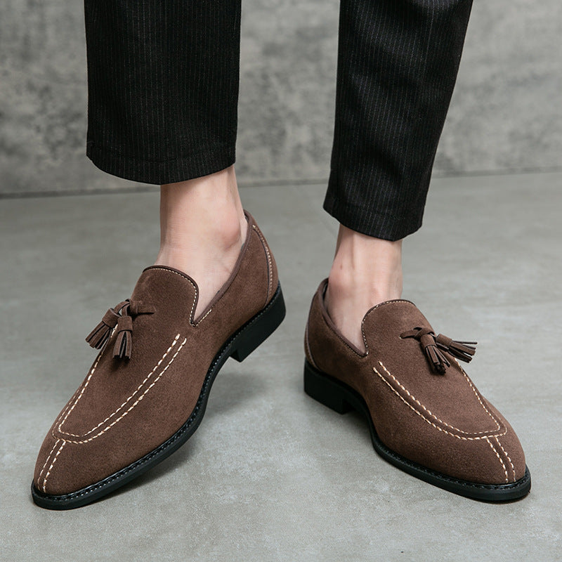 The Regent-Suede – Cross-Border "Fringed" Pointed Loafers | Spring/Autumn Business-Casual Series