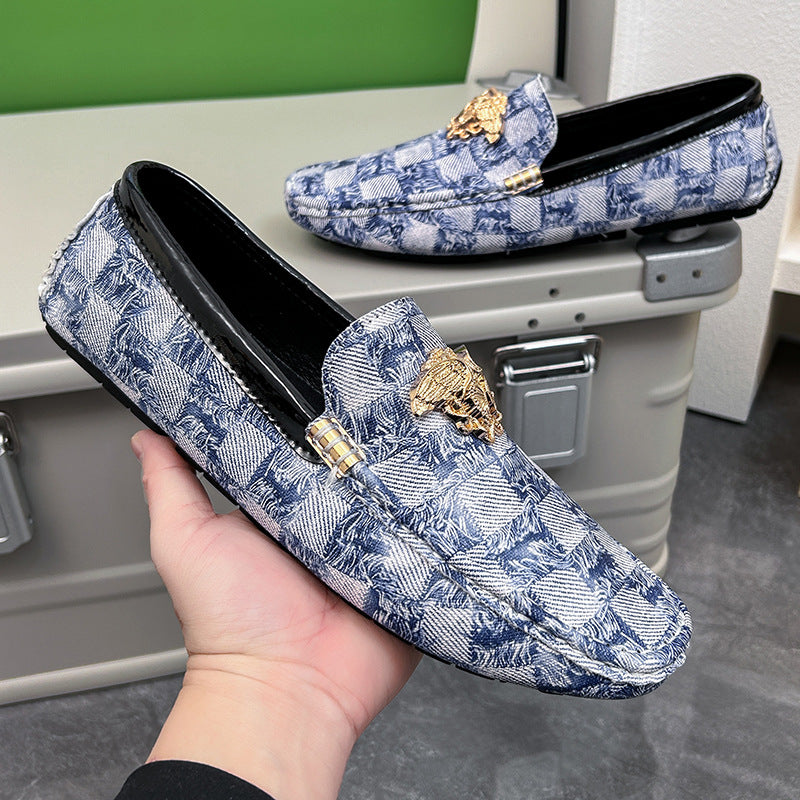 The Plaid-Drive – "Soft-Soled" Driving Loafers | Cross-Border Plus Size 48 Youth Beanie Series
