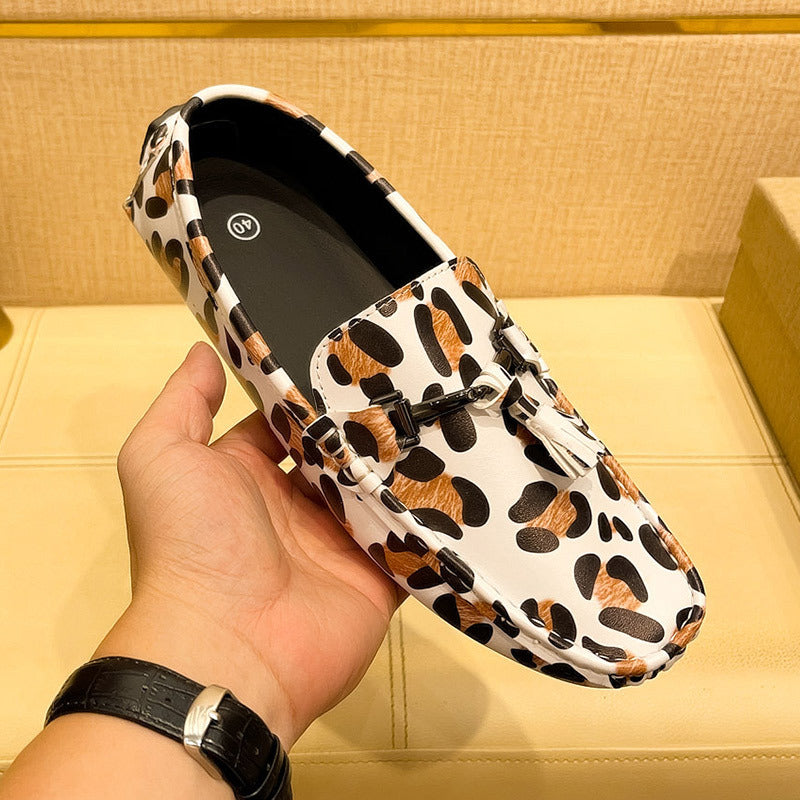 The Wild-Beat – Leopard Embossed Bean Shoes | Spring & Summer Youth "Soft-Sole" Plus-Size Series