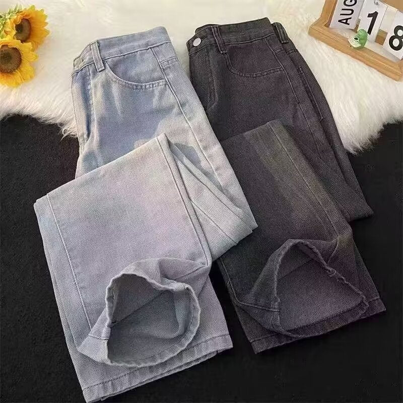Retro Washed Wide-Leg Men’s Casual Cotton Jeans
