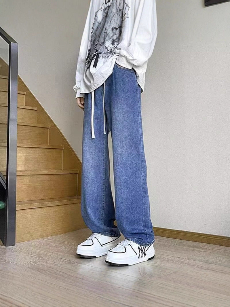 Men’s Fleece-Lined Wide-Leg Winter Jeans