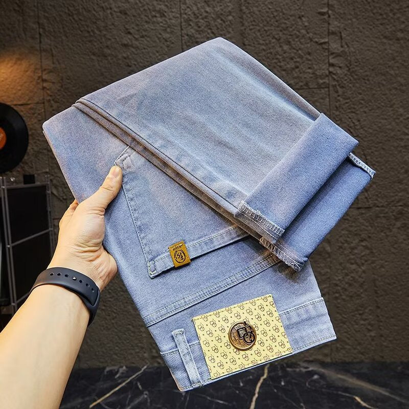 Men’s Ice Silk Slim Straight Jeans