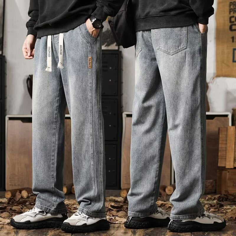 Men’s Wide-Leg Loose Straight Retro Jeans