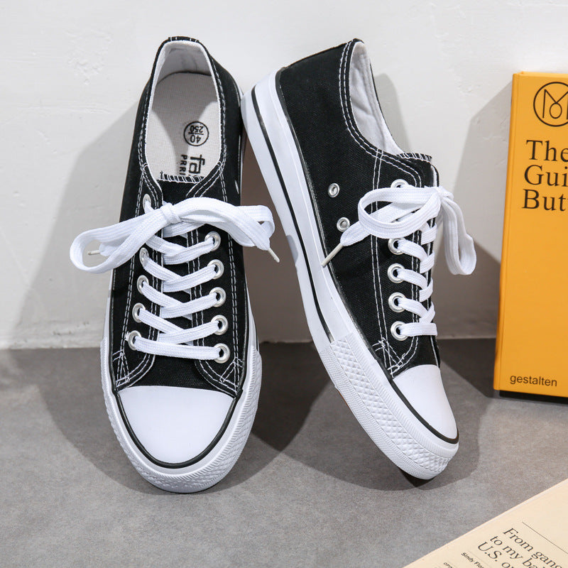 Men’s Korean Style Canvas Shoes Casual Low Top Sneakers