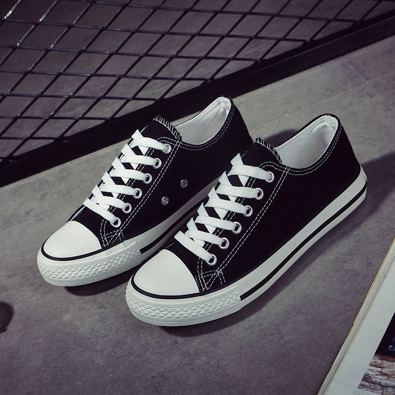 Couple Canvas Shoes Low Top Casual Sneakers Plus Size