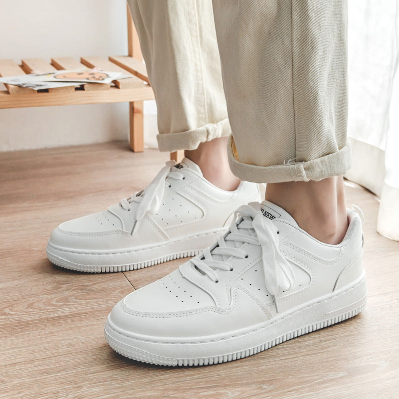Men’s White Casual Shoes Breathable Trendy Sneakers