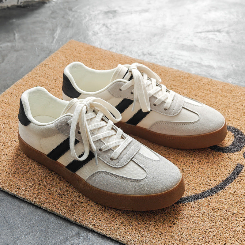 Men’s Breathable Canvas White Casual Sneakers 2024