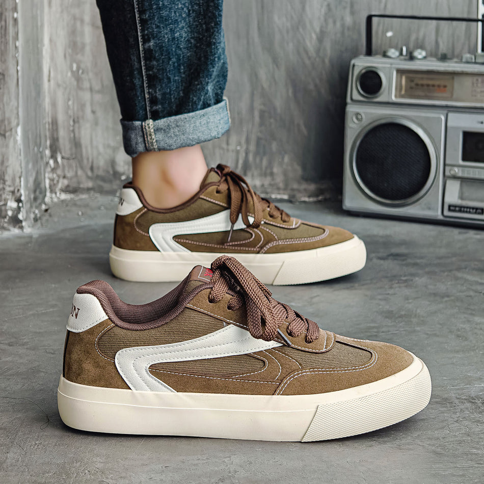 Men’s Thick Sole Skateboard Sneakers Retro Casual Shoes