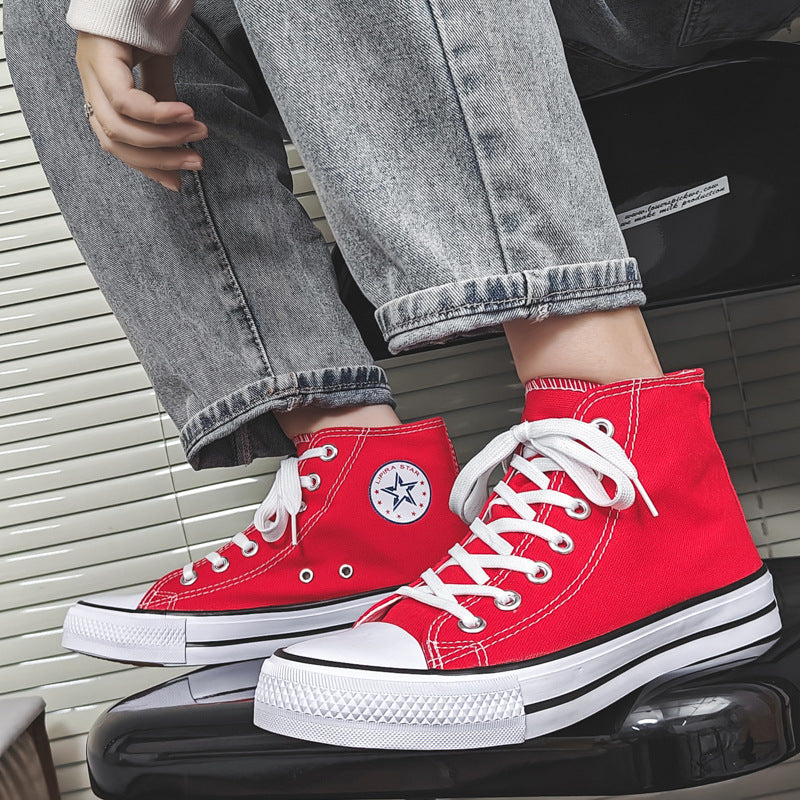 Men’s High Top Canvas Sneakers Korean Style Casual Shoes