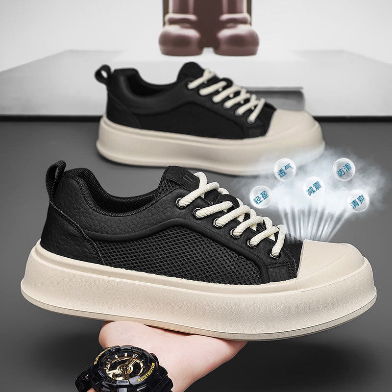 Men’s Korean Style Casual Sneakers Breathable Shoes 2026