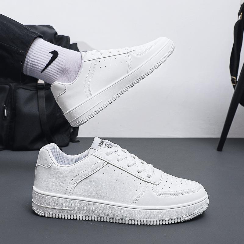 Men’s White Casual Sneakers Air Force Style Shoes