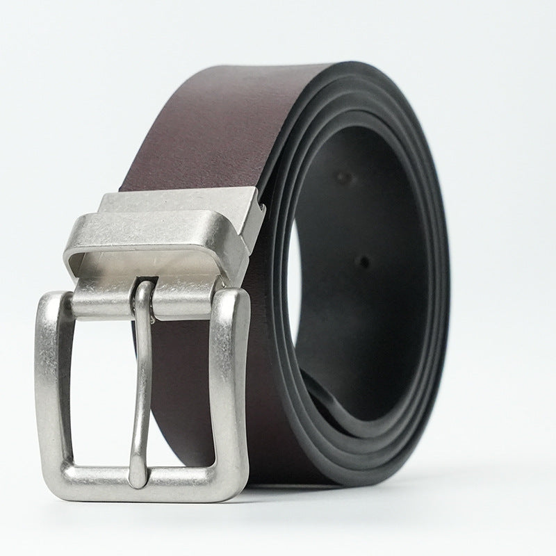 Men’s Rotating Pin Buckle Leather Belt – Fashion Style