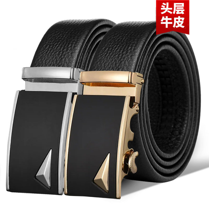 Men’s First Layer Leather Auto Buckle Belt – New Style
