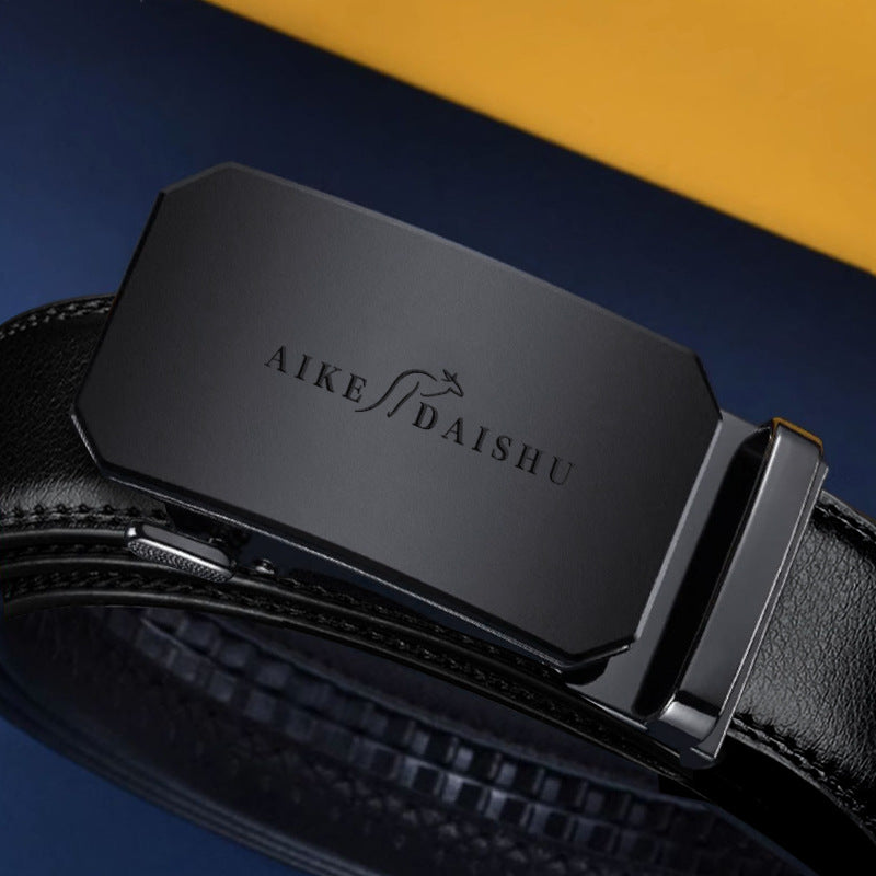 Factory Direct Men’s Auto Buckle Leather Belt – Business