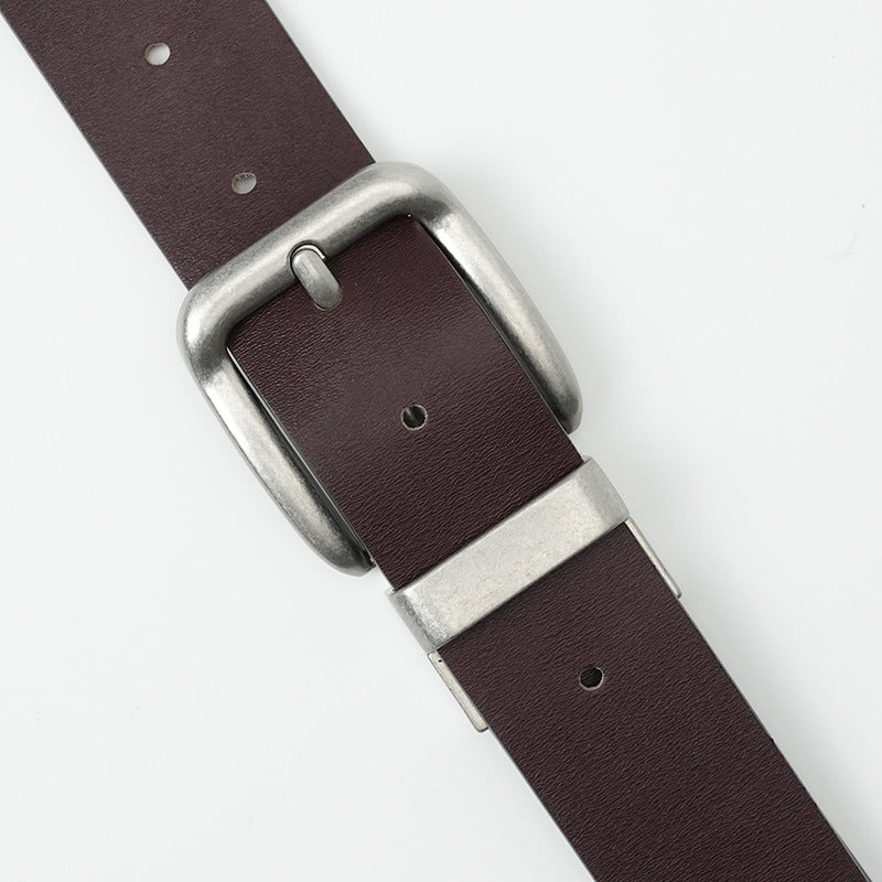 Men’s Rotating Pin Buckle Leather Belt – Fashion Style