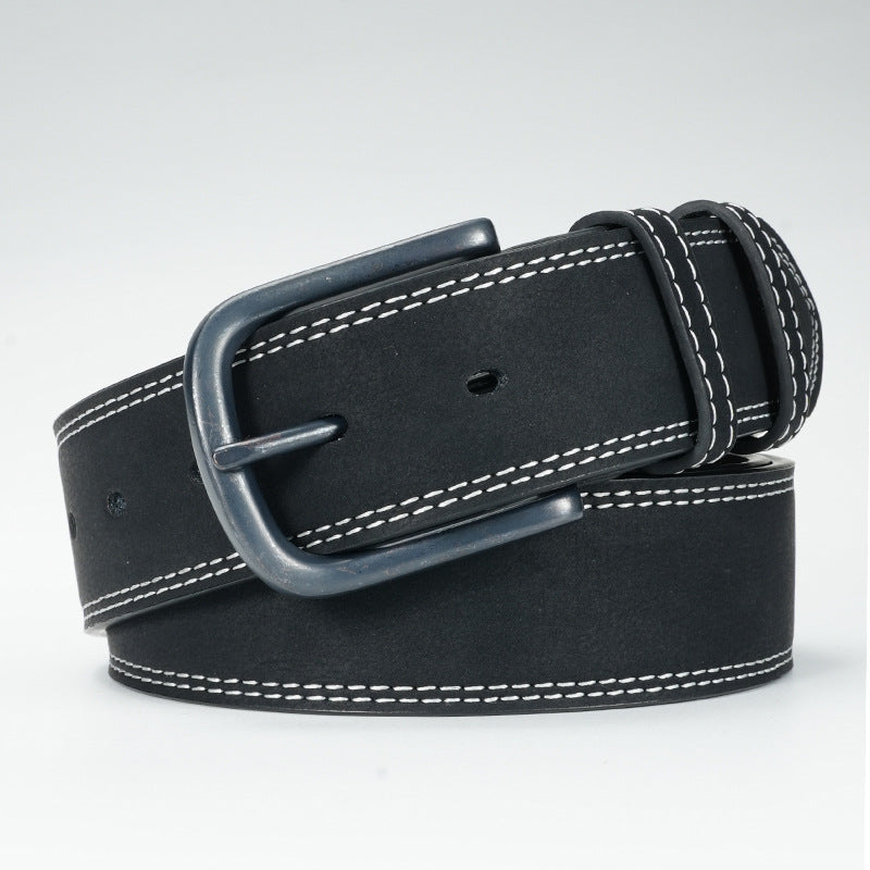 Vintage Men’s Pin Buckle Leather Belt – Business Style