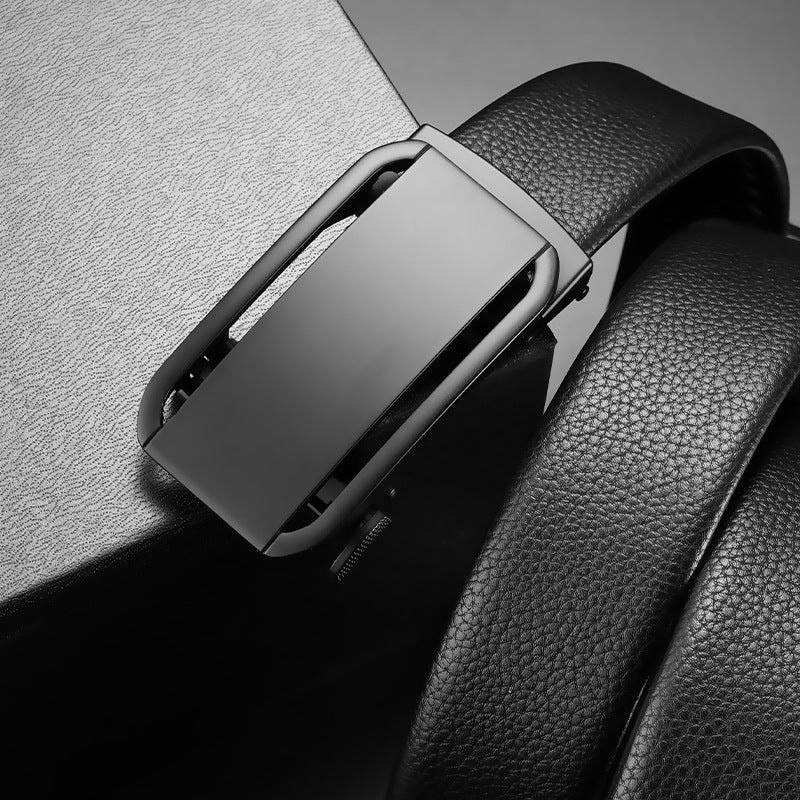 Men’s First Layer Leather Auto Buckle Belt – Business