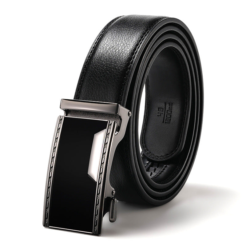 Men’s Cowhide Automatic Buckle Business Belt