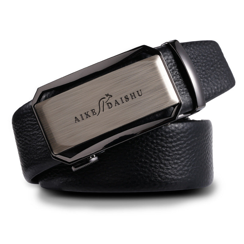 Men’s Genuine Leather Automatic Buckle Belt