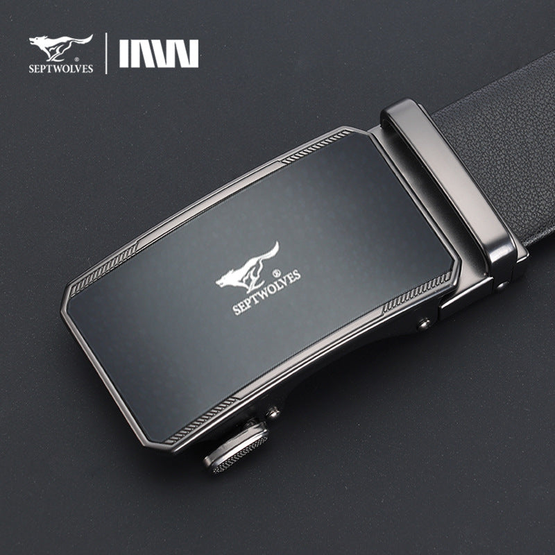 Septwolves Men’s Leather Automatic Buckle Belt