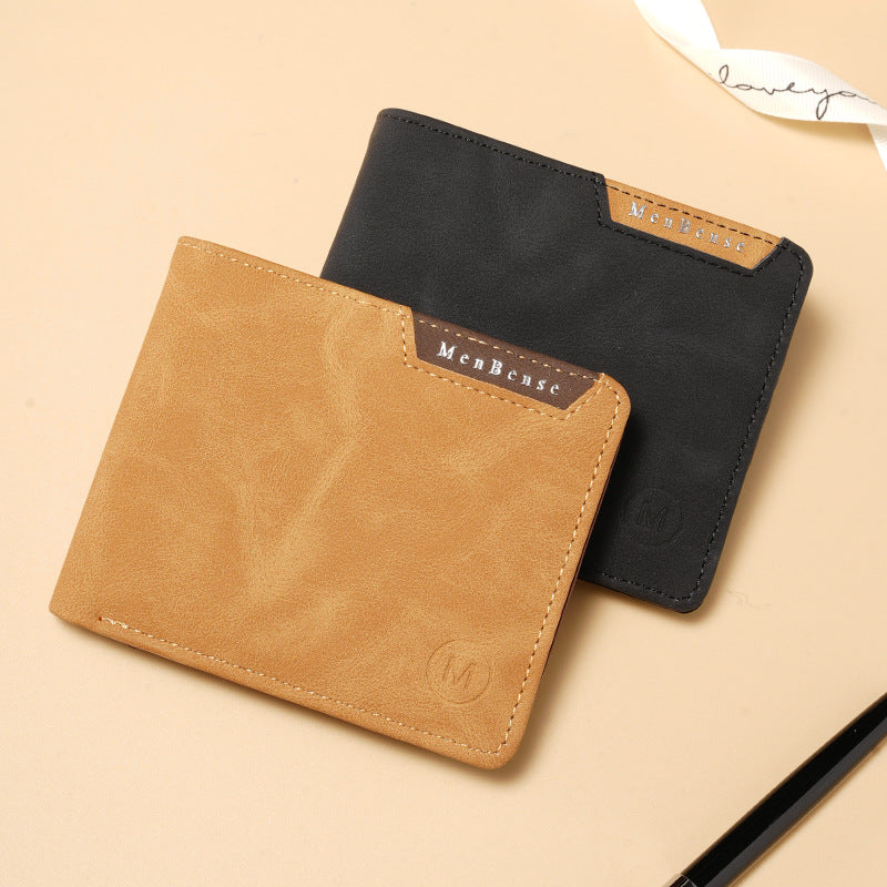 Men’s PU Short Wallet QB20 Large Capacity Multi-Card Wallet
