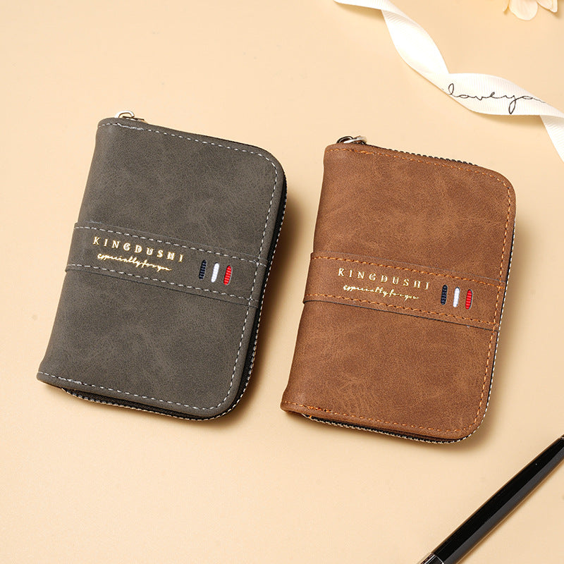 Men’s PU Short Wallet QB29 Large Capacity Wear-Resistant Wallet
