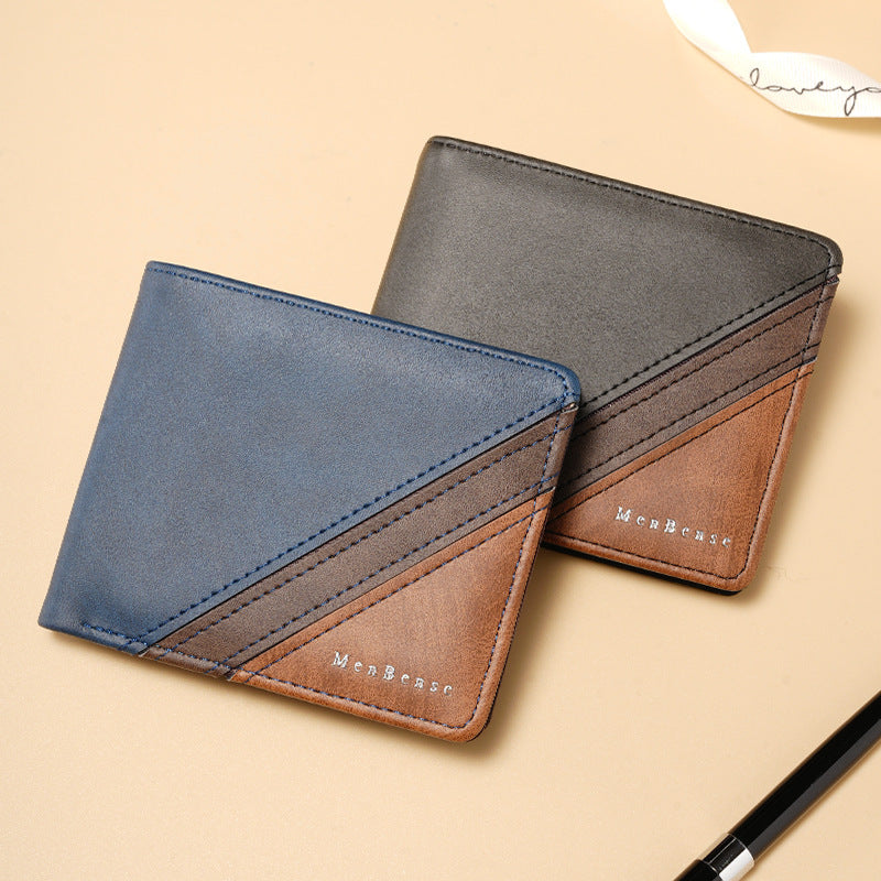 Men’s PU Short Wallet QB21 Multi-Card Slot Urban Wallet