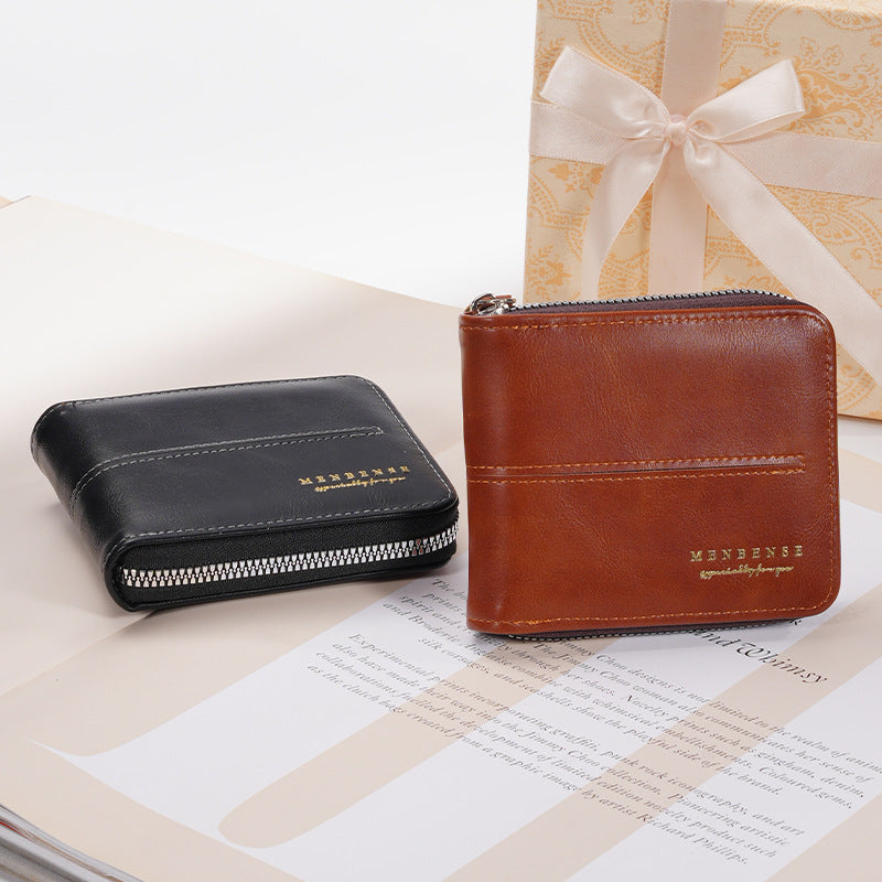 Men’s PU Short Wallet with Multi-Card Slots Compact