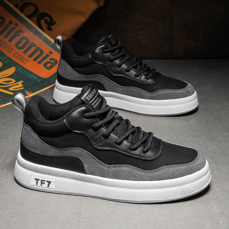 Men’s Fleece Lined Mid Top Casual Board Shoes