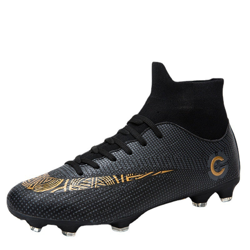 Premium High-Top Soccer Training Shoes with Spikes