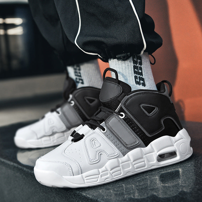 Plus Size Men's Mid-Top Basketball Shoes Air Cushion