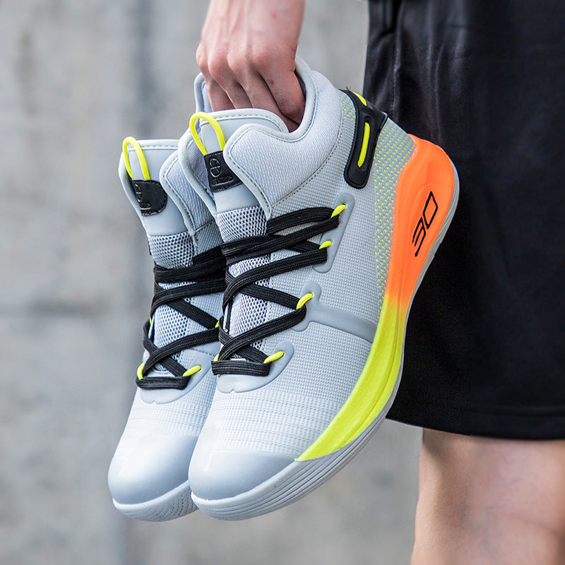 Four Seasons Leather High-Top Basketball Sneakers