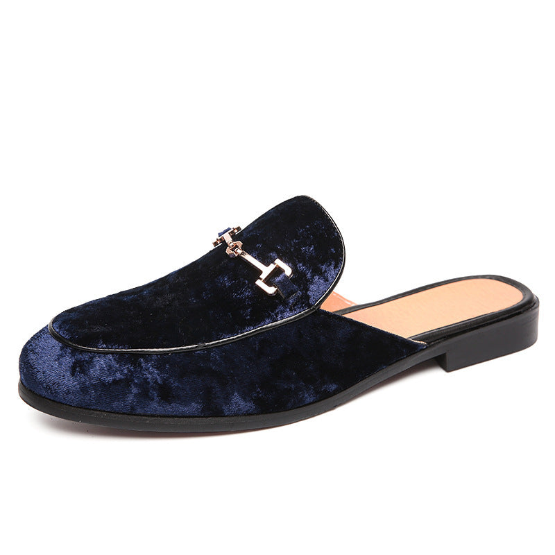 Men’s Suede Leather Slippers – Korean Style