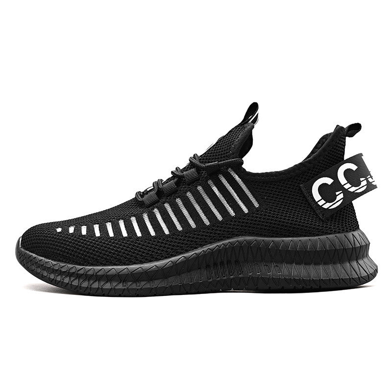 Men’s Lightweight Flyknit Mesh Sneakers – Casual Outdoor Shoes