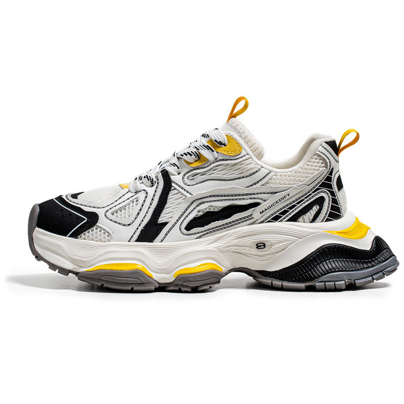 Men’s Thick Sole Mesh Sneakers – Breathable Casual Running Shoes